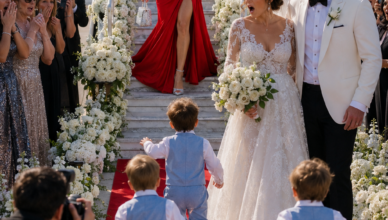 Titolo completo: Mia ex suocera mi invitò al lussuoso matrimonio del suo figlio affinché tutti potessero vedermi umiliata… Ma io entrai con i tre figli che lui non aveva mai saputo di avere… Poi la mia figlioletta fece un’innocente domanda che fermò completamente l’intera cerimonia.