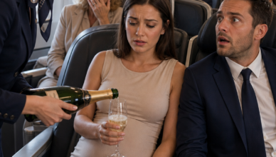 Sono andato in volo con il mio amante, credendo che la mia sposa fosse stata a centinaia di chilometri… ma lei ci ha ricevuto con la sua impeccabile uniforme di carico e mi ha salutato con una sola frase: “¿Champaña per celebrare questa giunta di affari che hai inventato?”
