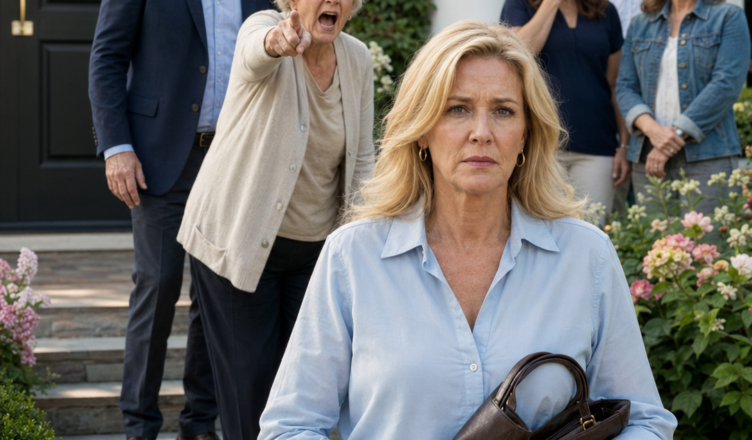 «Fuori da casa mia!», mi urlò la mia ex suocera davanti a tutti. Il mio ex marito rise… finché non gli rivelai che quella casa non gli apparteneva più e che il consiglio di amministrazione aveva appena deciso di rimuoverlo dal suo incarico. Ma ciò che nessuno dei due sapeva era che la mia vera mossa era iniziata mesi prima.
