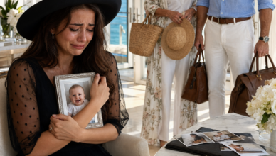 Tre giorni dopo la nascita del loro figlio, lei implorò il marito di restare perché il bambino respirava in modo strano. Ma lui la definì “drammatica”, le tolse il telefono e la carta di credito e partì per la spiaggia con sua madre. Cinque giorni dopo, tornarono ridendo… finché non videro quattro cartelle sul tavolo e una casa fin troppo silenziosa.