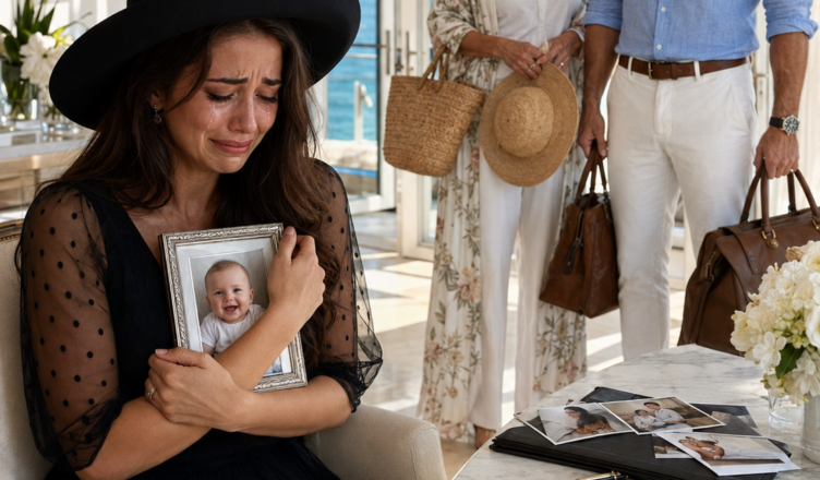 Tre giorni dopo la nascita del loro figlio, lei implorò il marito di restare perché il bambino respirava in modo strano. Ma lui la definì “drammatica”, le tolse il telefono e la carta di credito e partì per la spiaggia con sua madre. Cinque giorni dopo, tornarono ridendo… finché non videro quattro cartelle sul tavolo e una casa fin troppo silenziosa.